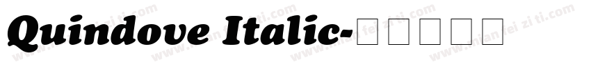 Quindove Italic字体转换